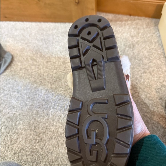 UGG Brown and Cream Shearling Boots - Picture 2 of 9